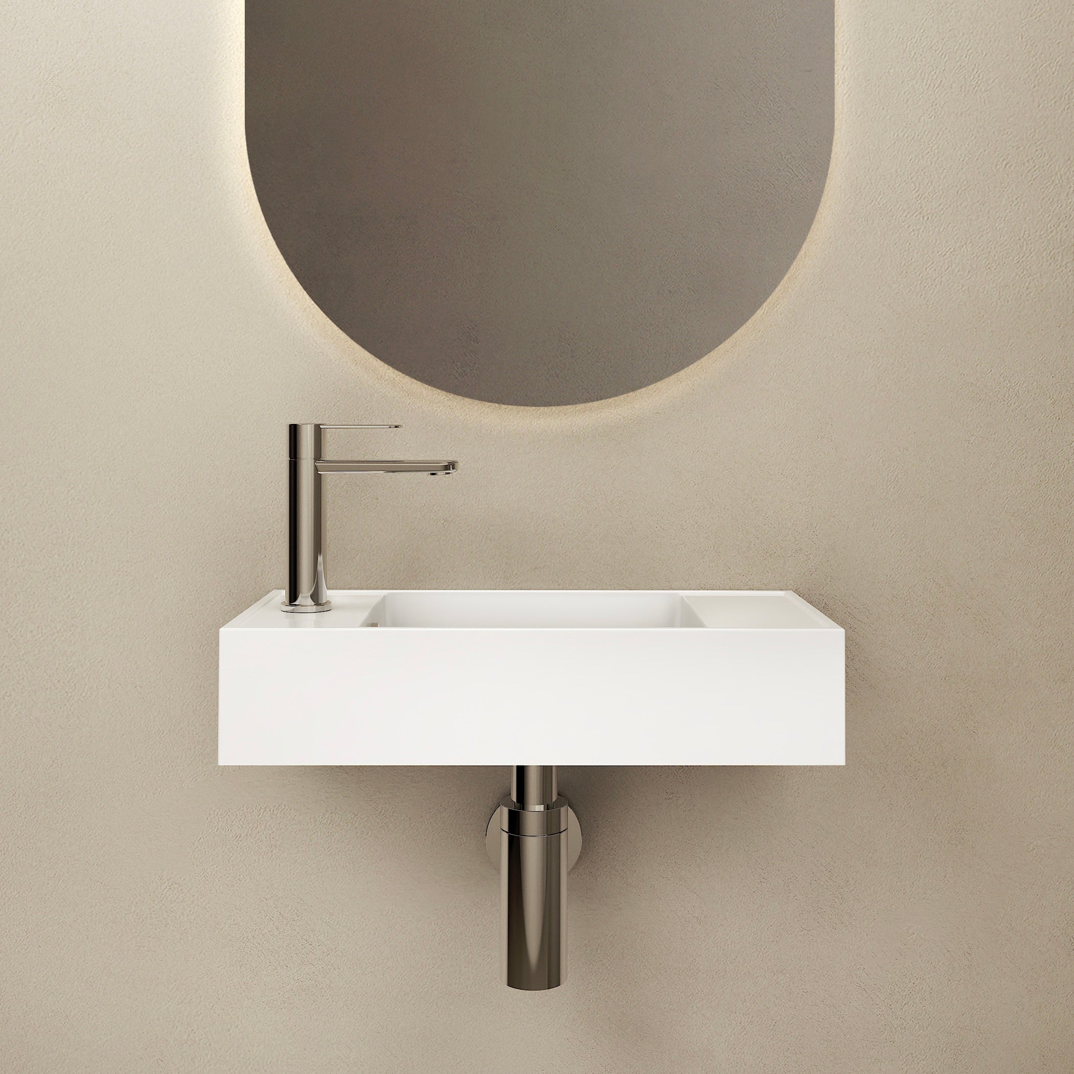 MARMY MARMY AXEL 46x22 JOBBOS kézmosó, FÉNYES FEHÉR - 2 100 02 05 21 18