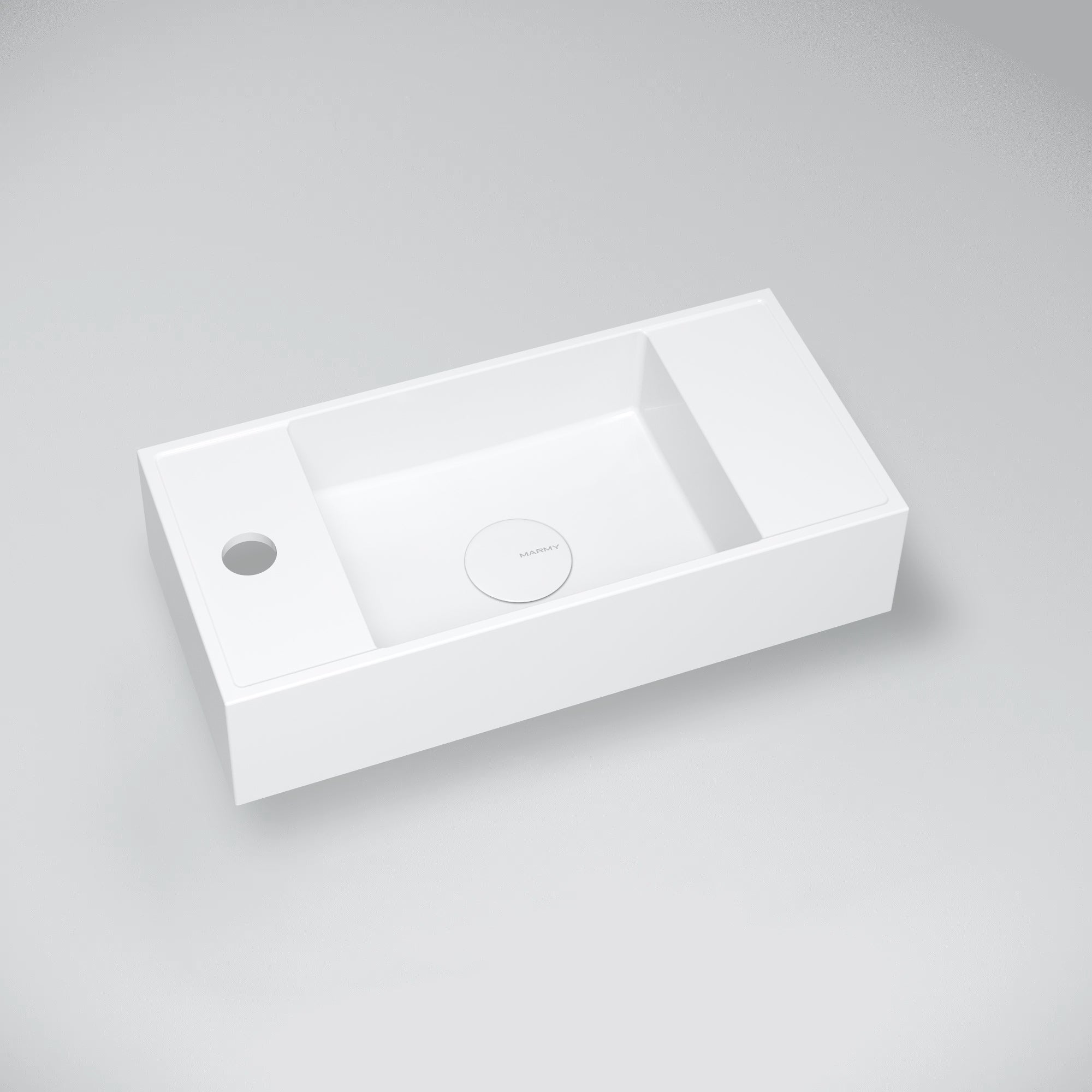 MARMY MARMY AXEL 46x22 JOBBOS kézmosó, FÉNYES FEHÉR - 2 100 02 05 21 18