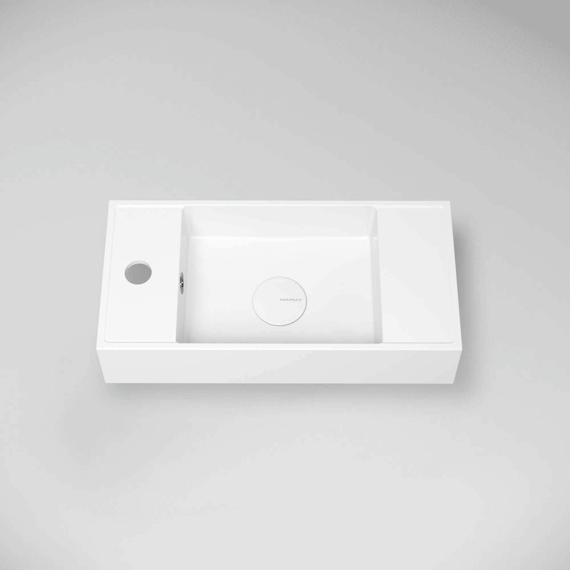 MARMY MARMY AXEL 46x22 JOBBOS kézmosó, FÉNYES FEHÉR - 2 100 02 05 21 18