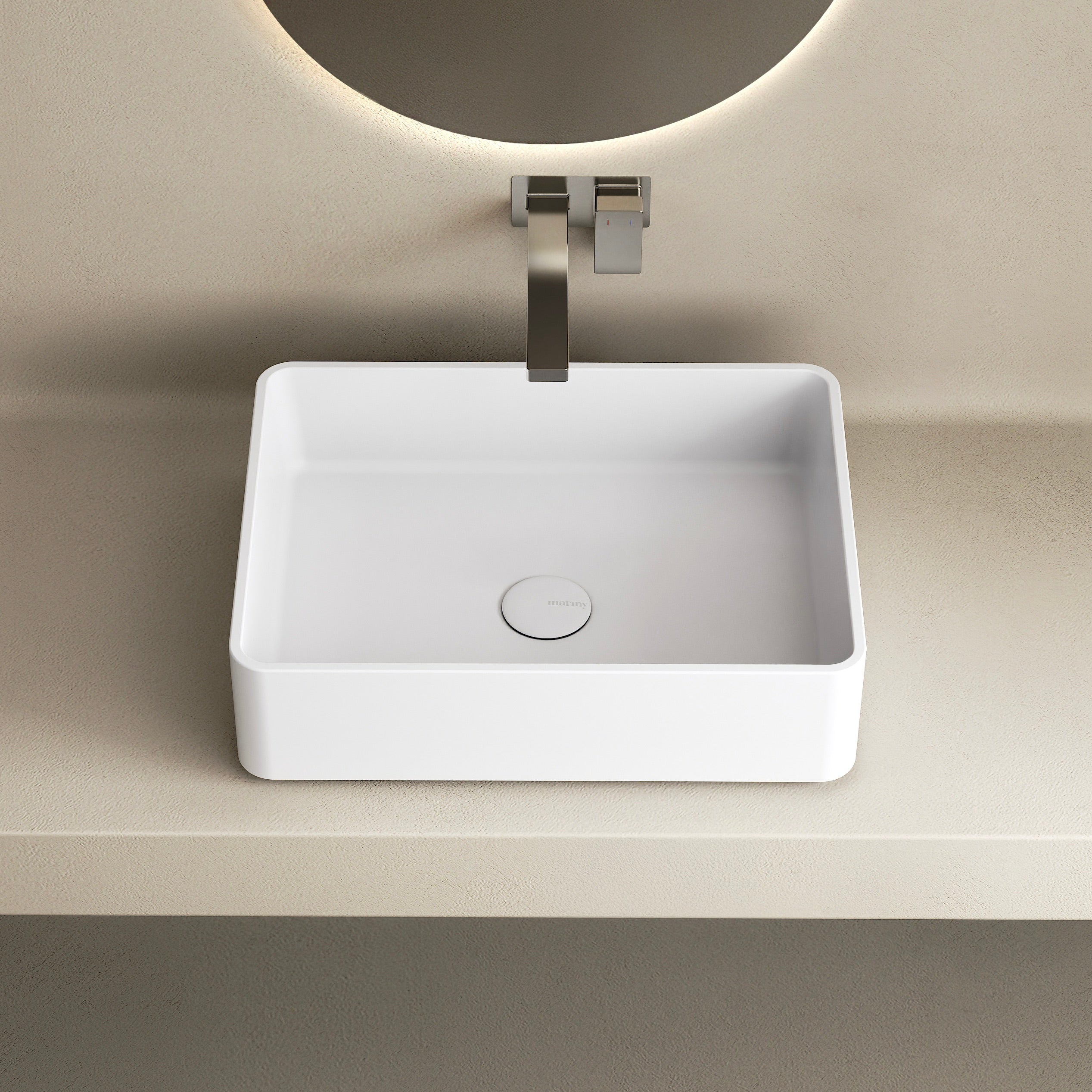 MARMY MARMY NOE 48x36 mosdó, MATT FEHÉR - 30 1007 05 10 11