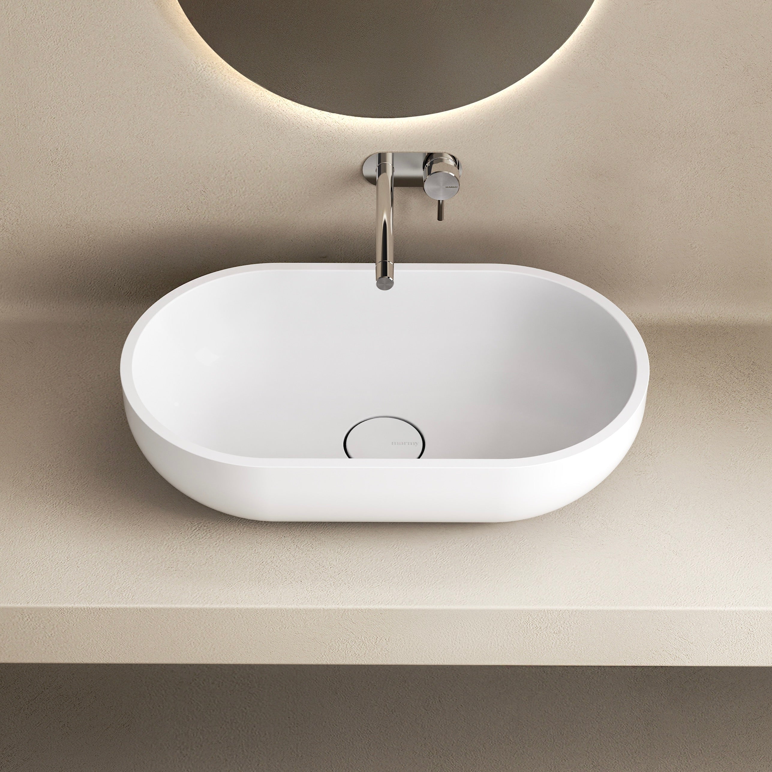 MARMY MARMY LENNOX 60x35 mosdó, FÉNYES FEHÉR - 6 301 66 06 10 18