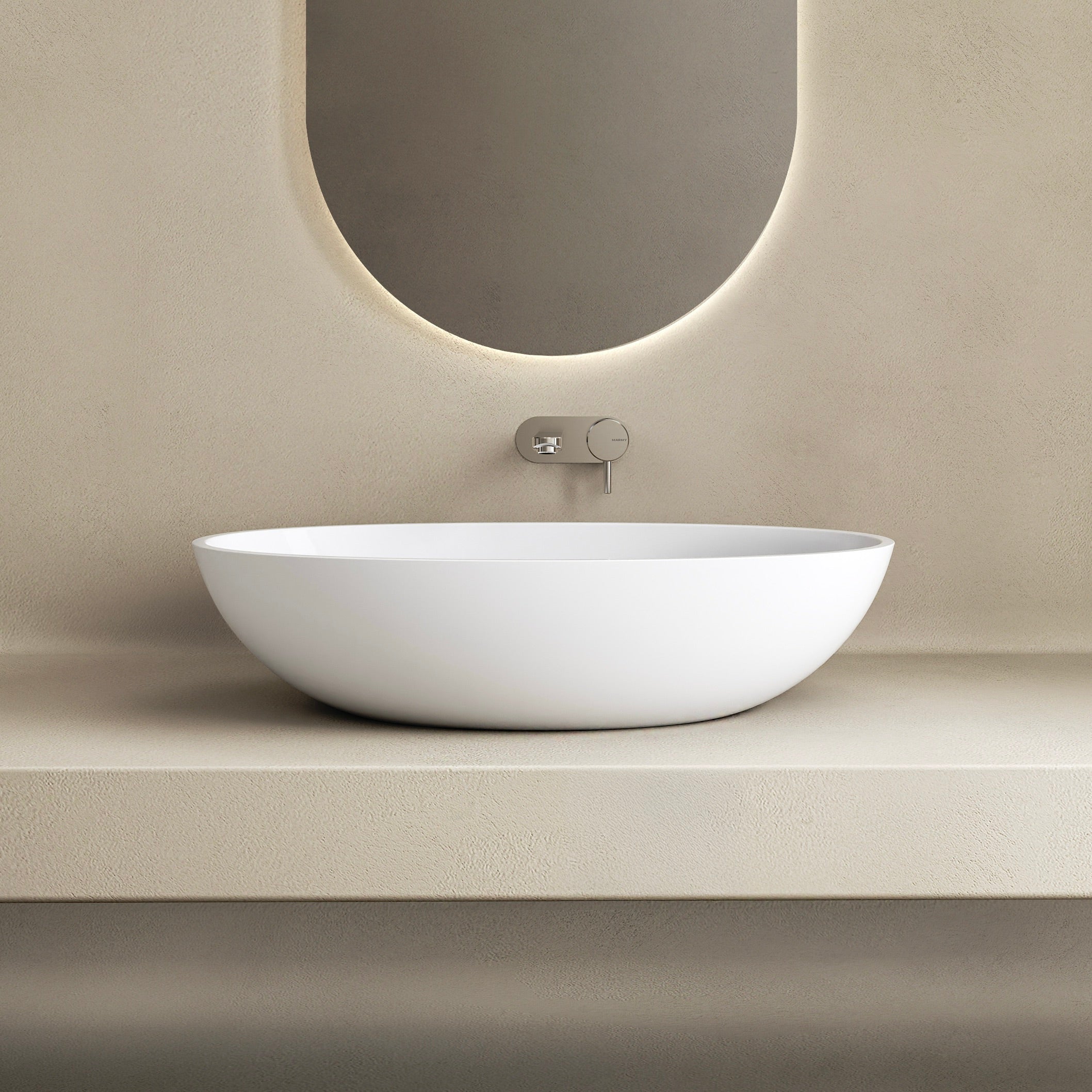 MARMY MARMY ESCADA 60x35 mosdó, FÉNYES FEHÉR - 6 620 08 06 10 18