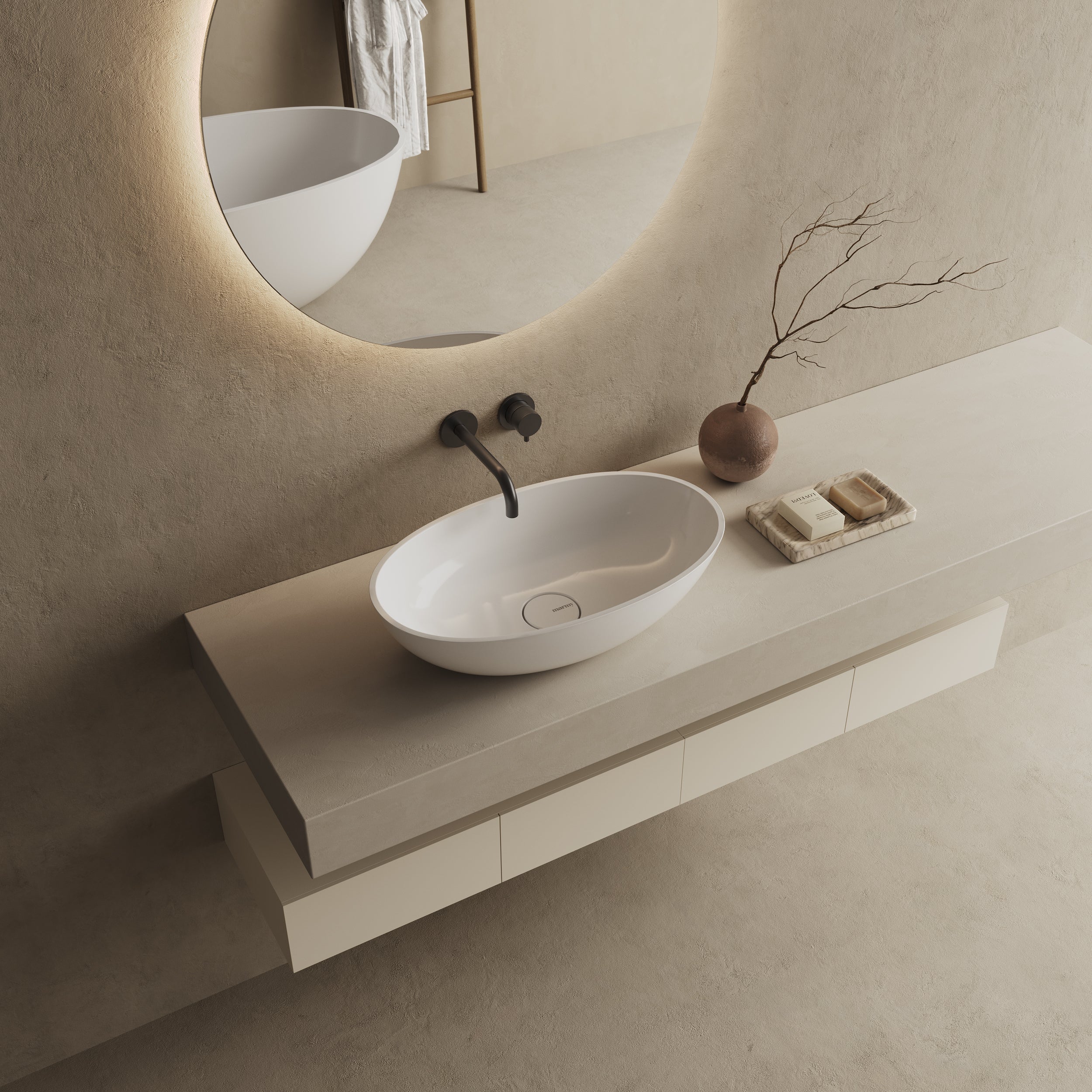 MARMY MARMY ESCADA 60x35 mosdó, FÉNYES FEHÉR - 6 620 08 06 10 18