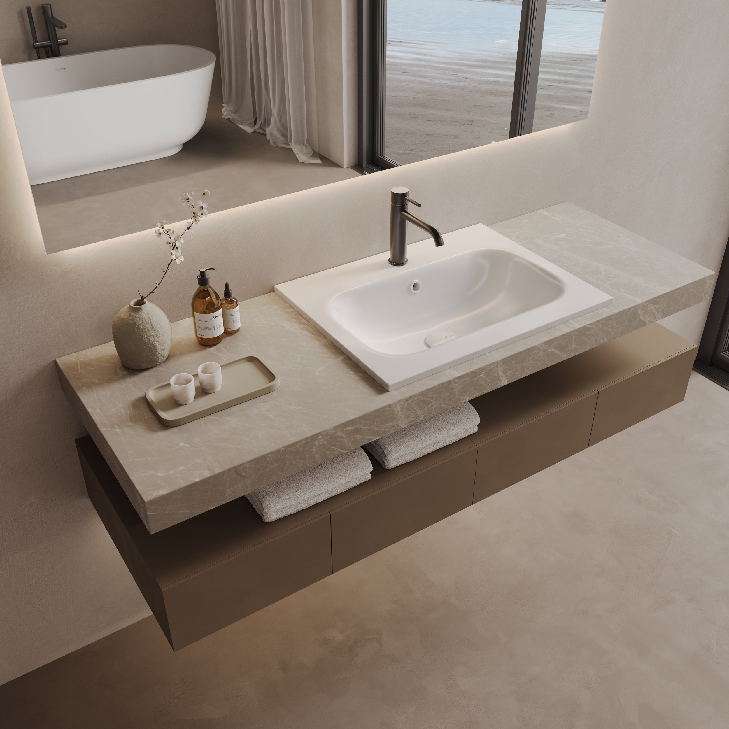 MARMY MARMY ASPEN 60x46 mosdó, FÉNYES FEHÉR - 80 7256 06 11 10