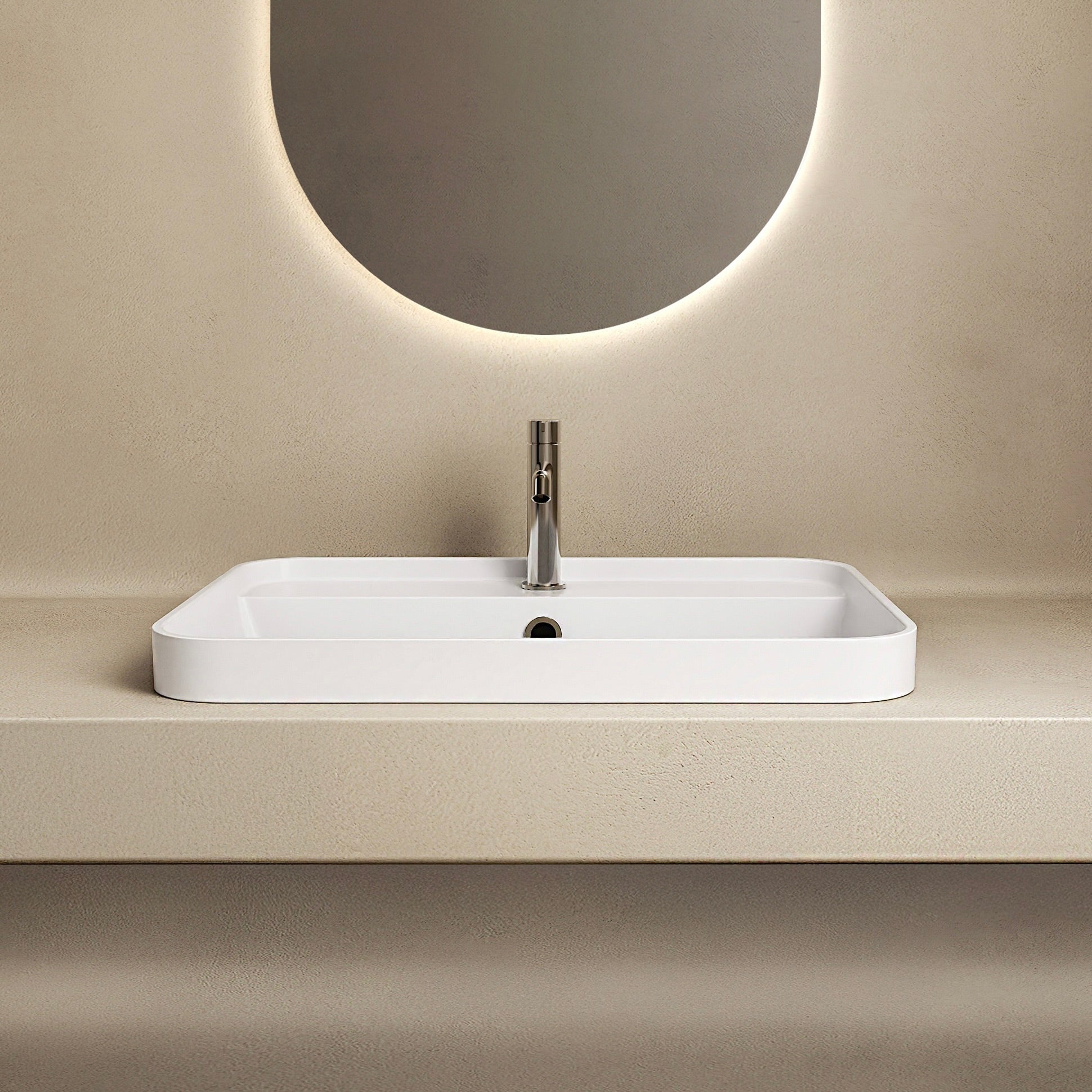 MARMY MARMY LUXE 55x39 mosdó, FÉNYES FEHÉR - 80 7795 06 11 10