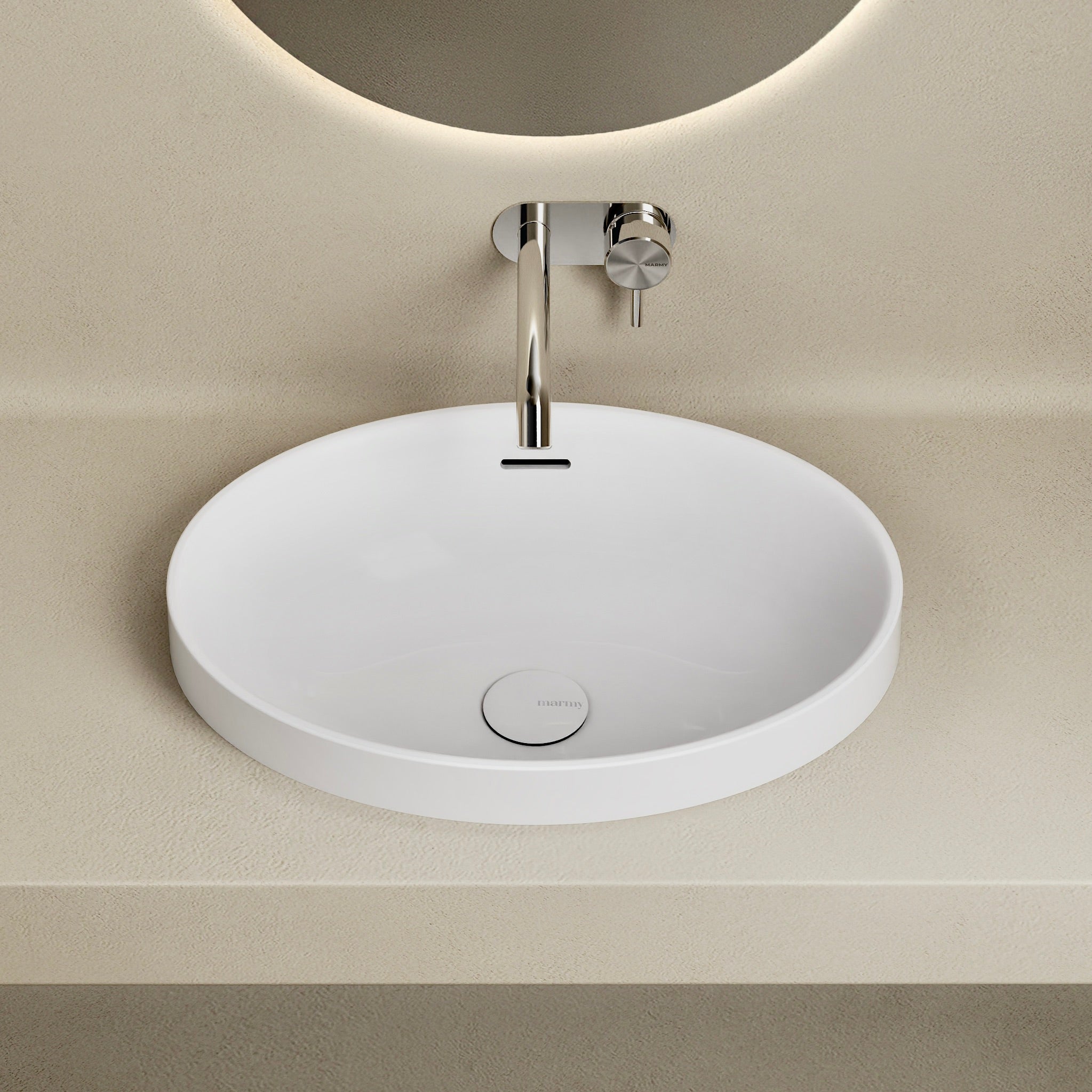 MARMY MARMY AIDA 50x39 mosdó, FÉNYES FEHÉR - 80 8034 05 10 10